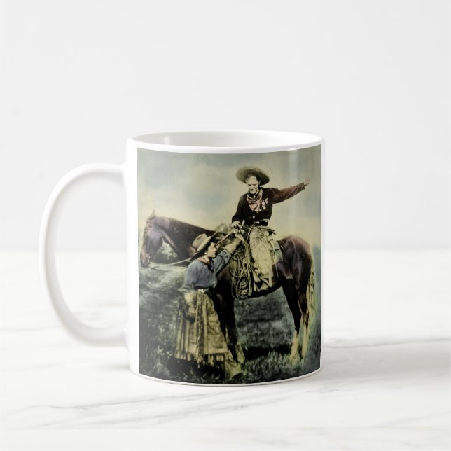 Liebe auf dem Vintagen Wilden Westen Kaffeetasse (Links)
