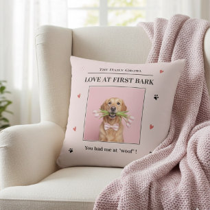 Liebe auf den ersten Bellen Personalisiertes Hunde Kissen