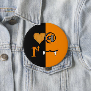 Liebe auf den ersten Biss Halloween Button