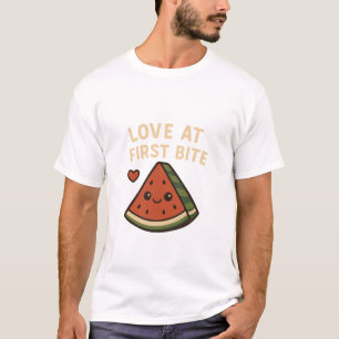 Liebe auf den ersten Biss Süße Wassermelone Lustig T-Shirt