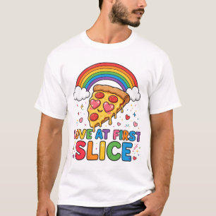 Liebe auf den ersten Pizzaschneiden Pizza Diverten T-Shirt