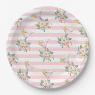 Liebe auf den ersten Schluck Helles Cocktail Braut Pappteller