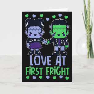 Liebe auf den ersten Schreck Kawaii Frankenstein-M Karte