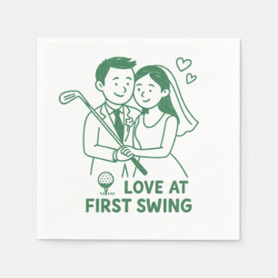 "Liebe auf den ersten Schwung" Golfer's Style Papi Serviette