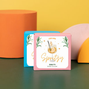 Liebe auf den ersten Spritz Brautparty Wasserfarbe Quadratischer Aufkleber