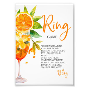 Liebe auf den ersten Spritz Citrus Ring Game Hunt  Fotodruck