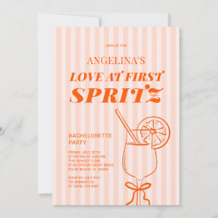 Liebe auf den ersten Spritz Cocktail Junggesellinn Einladung