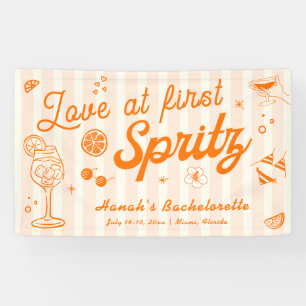 Liebe auf den ersten Spritz Junggesellinnenabschie Banner