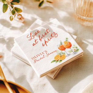 Liebe auf den ersten Spritz-Junggesellinnenabschie Serviette