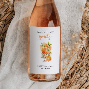 Liebe auf den ersten Spritz Junggesellinnenabschie Weinetikett