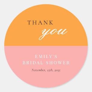 Liebe auf den ersten Spritz Moderne Bridal Shower Runder Aufkleber