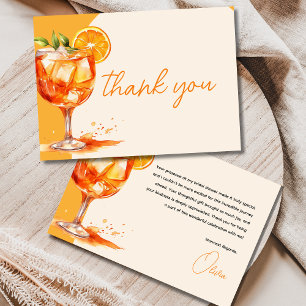 Liebe auf den ersten Spritz Orange-Brautjunggesell Dankeskarte