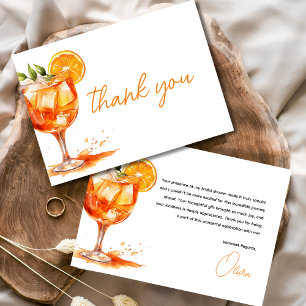 Liebe auf den ersten Spritz Orange Brautparty Dankeskarte