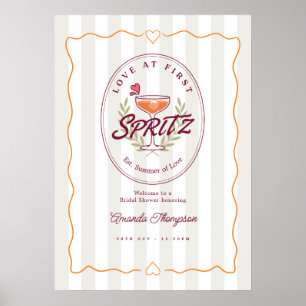 Liebe auf den ersten Spritz Vorbereitende Hochzeit Poster