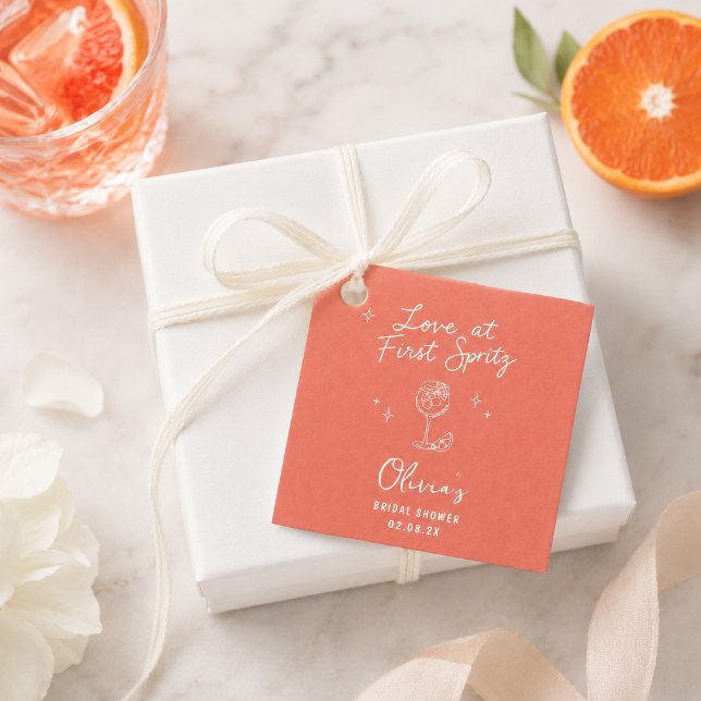 Liebe auf den ersten Spritzer Brautparty Geschenkanhänger (Von Creator hochgeladen)