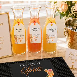 Liebe auf den ersten Spritzer Brautparty-Name-Juic Geschenkanhänger