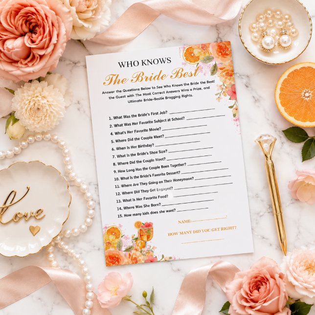 Liebe auf den ersten Spritzer - Wer kennt die Brau (Love at First Spritz Who Knows the Bride Best Game)