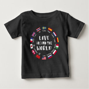 Liebe auf der ganzen Welt Sprachen Baby T-shirt
