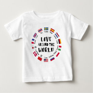 Liebe auf der ganzen Welt Sprachen  Baby T-shirt