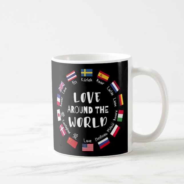 Liebe auf der ganzen Welt Sprachen  Kaffeetasse (Rechts)