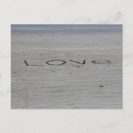 Liebe auf der Sand-Post-Karte Postkarte