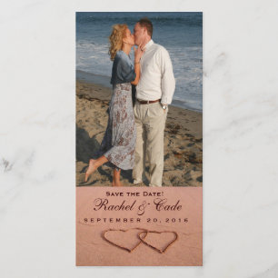 Liebe auf der Strandfoto-Vorlage Save The Date