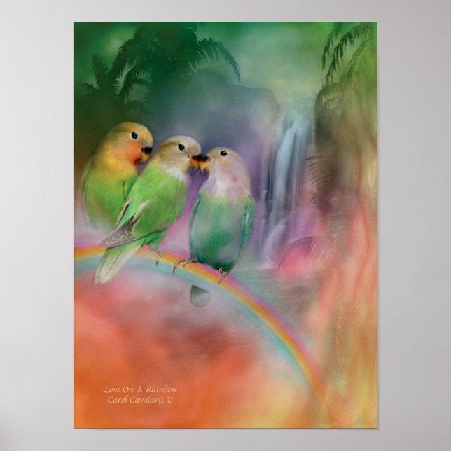 Liebe auf einem Rainbow-Art-Poster/Print Poster (Vorne)