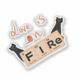 Liebe auf FIRE Vinyl Sticker