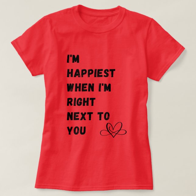 Liebe auf Frauenrotes Hemd T-Shirt (Design vorne)