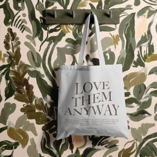 Liebe auf jeden Fall   Christliches ästhetisches A Tragetasche