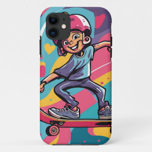 Liebe auf Rädern - Cooles Skateboarden Herzdesign Case-Mate iPhone Hülle