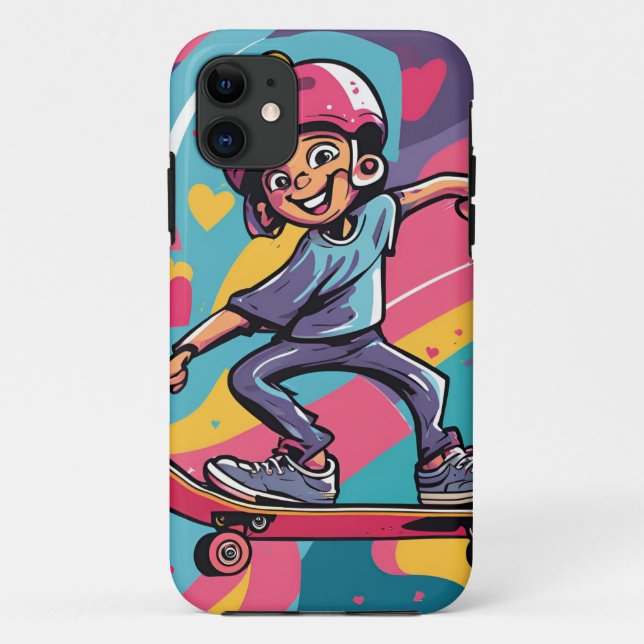 Liebe auf Rädern - Cooles Skateboarden Herzdesign  Case-Mate iPhone Hülle (Rückseite)