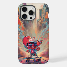 Liebe auf Rädern - Cooles Skateboarden Herzdesign  iPhone 15 Pro Max Hülle