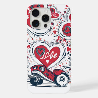 Liebe auf Rädern - Cooles Skateboarden Herzdesign  iPhone 15 Pro Max Hülle