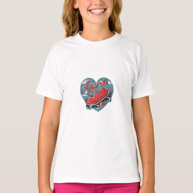 ❤️ "Liebe auf Rädern" - Liebe verbreiten, eine Fah T-Shirt (Vorderseite)