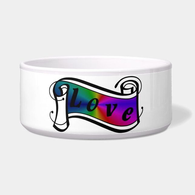 Liebe auf Regenbogen Napf (Vorderseite)