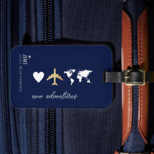 "Liebe auf Reisen in die Welt" Neue Abenteuer Gepäckanhänger