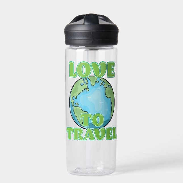 Liebe auf Reisen Trinkflasche (Vorderseite)