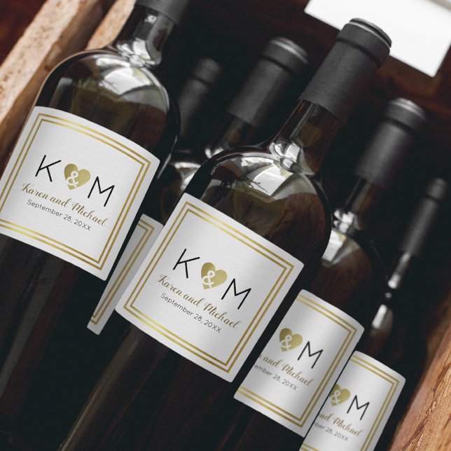 Liebe auf Weiß Weinetikett (wine lovers)