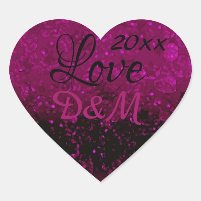 Liebe, Aufkleber, Herz, Hochzeit, Verlobung, Valen Herz-Aufkleber (Vorderseite)