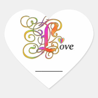 Liebe-Aufkleber mit Ihrem Namen oder Ihrer Meldung Herz-Aufkleber
