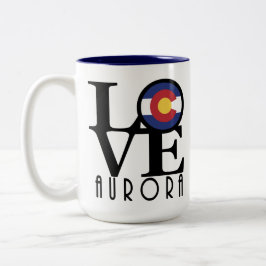 LIEBE Aurora Colorado Zweifarbige Tasse