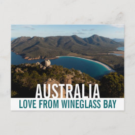 Liebe aus Australien Tasmania Wineglass Bay Postkarte