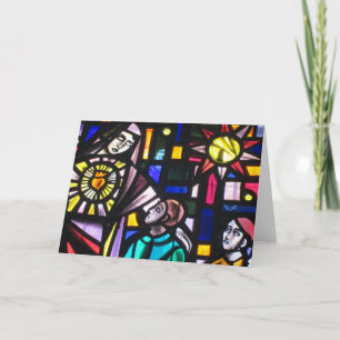 Liebe aus Buntglas Feiertagskarte