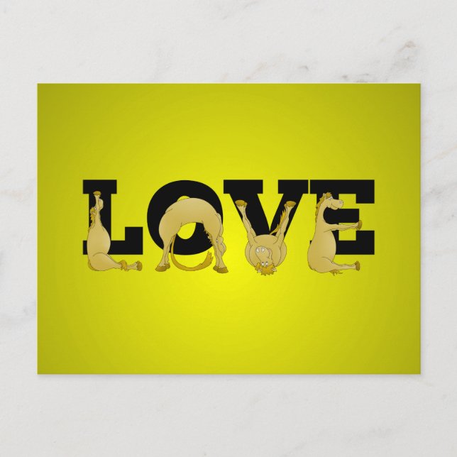 LIEBE aus einem sehr flexiblen Pony Postkarte (Vorderseite)