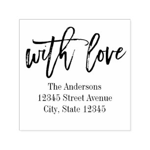 Liebe aus gebürstetem Personalisiertem Kautschuk  Permastempel