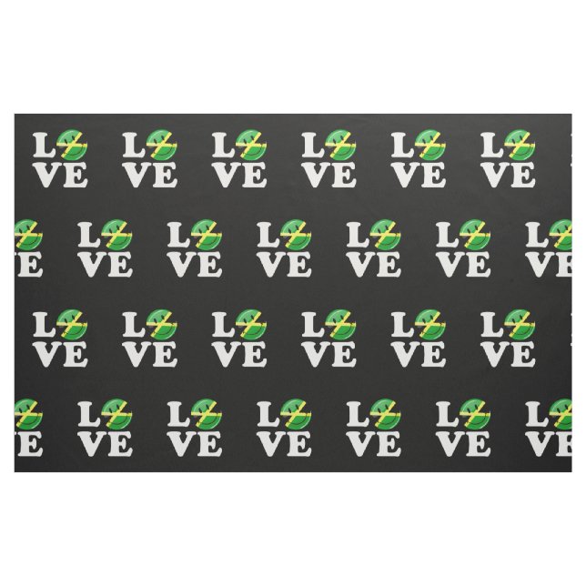 Liebe aus Jamaika - Lächelflagge Stoff (Fat Quarter (45,7 x 55,9 cm))