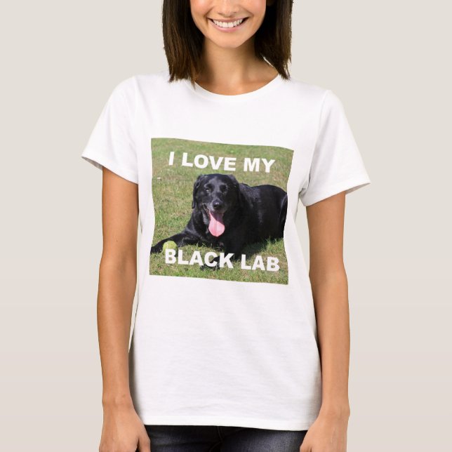 Liebe aus schwarzem Labor T-Shirt (Vorderseite)