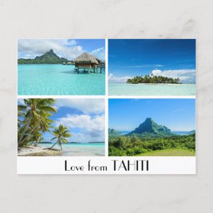 Liebe aus Tahiti-Landschaften Postkarte