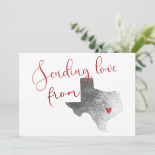 Liebe aus Texas senden - Valentinstag Feiertagskarte